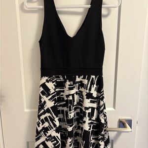 Aqua Black and White Dress, Size M